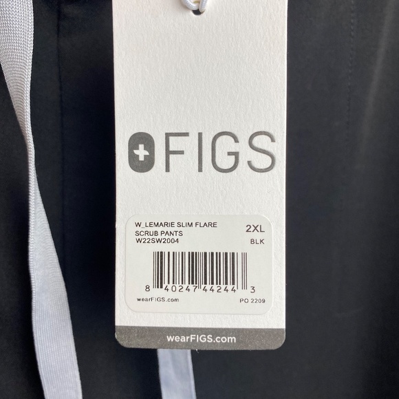 NWT FIGS Slim Flare Scrub Pants Black 2XL| 4-Way Stretch | Anti-Wrinkle - Picture 3 of 10